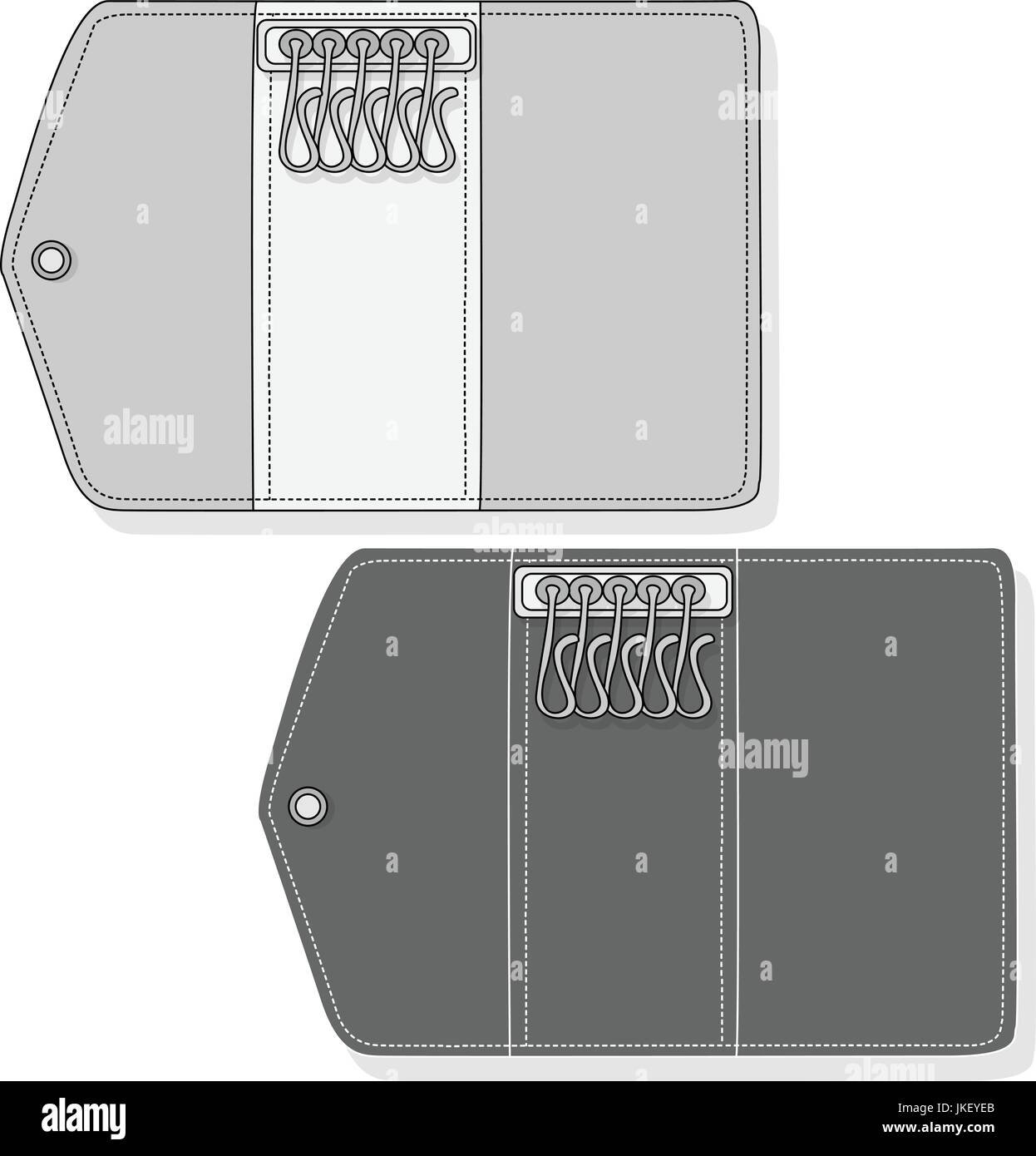 Porte-clés set vector illustration Illustration de Vecteur