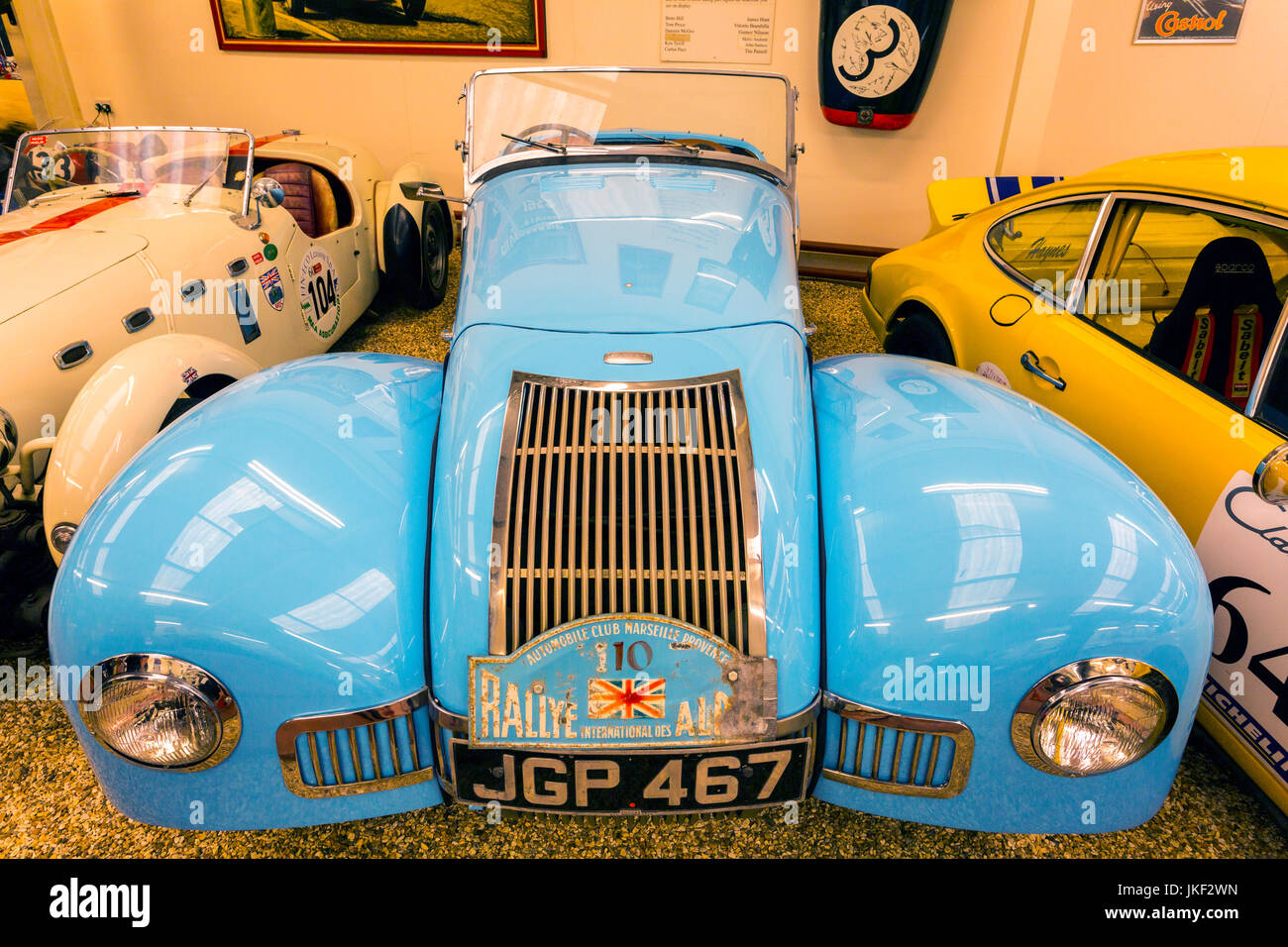 Un 1947 Allard K1 dans la salle de sport automobile à l'Haynes International Motor Museum, Sparkford, Somerset, England, UK Banque D'Images