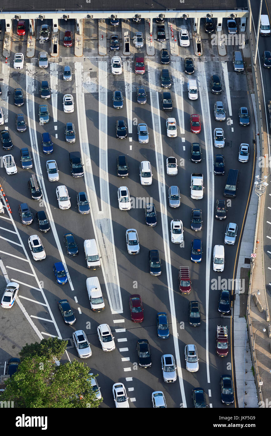 Usa (New Jersey), l'heure de pointe à fort lee dans le matin, vue aérienne  Photo Stock - Alamy