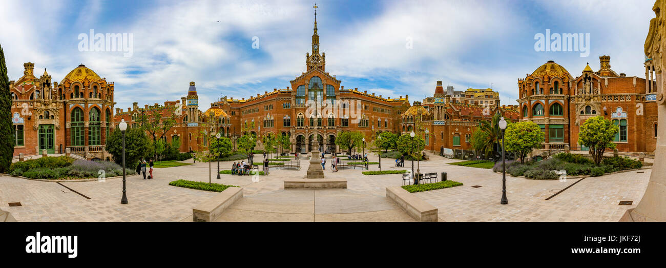 Espagne, Barcelone, hôpital de la Santa creu i Sant Pau Banque D'Images