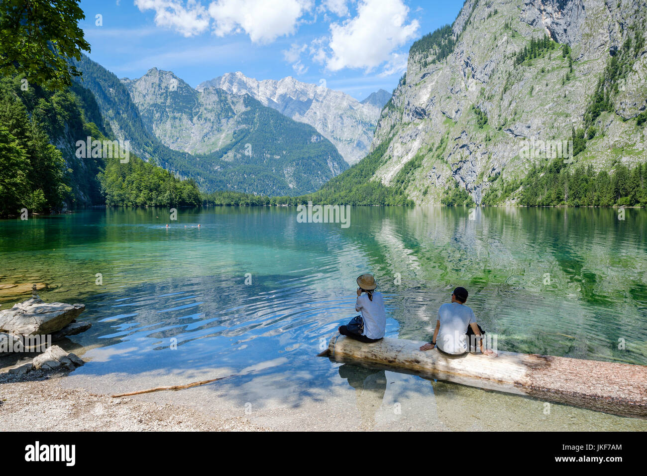 Lac Obersee, Upper Bavaria, Bavaria, Germany, Europe Banque D'Images