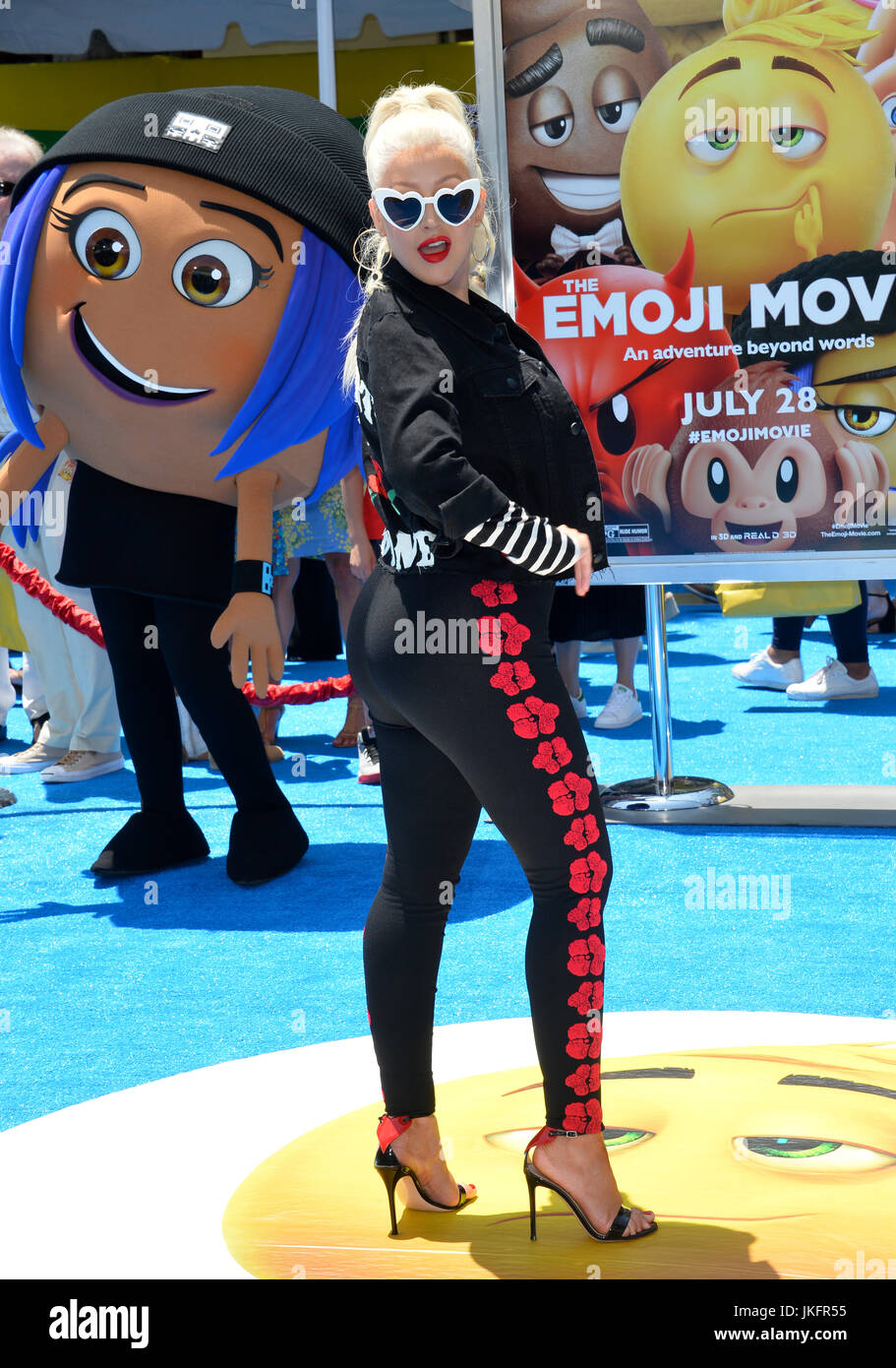 Los Angeles, USA. 23 juillet, 2017. Christina Aguilera lors de la première mondiale de 'l'Emoji' au Regency Village Theatre, Westwood. Crédit : Sarah Stewart/Alamy Live News Banque D'Images