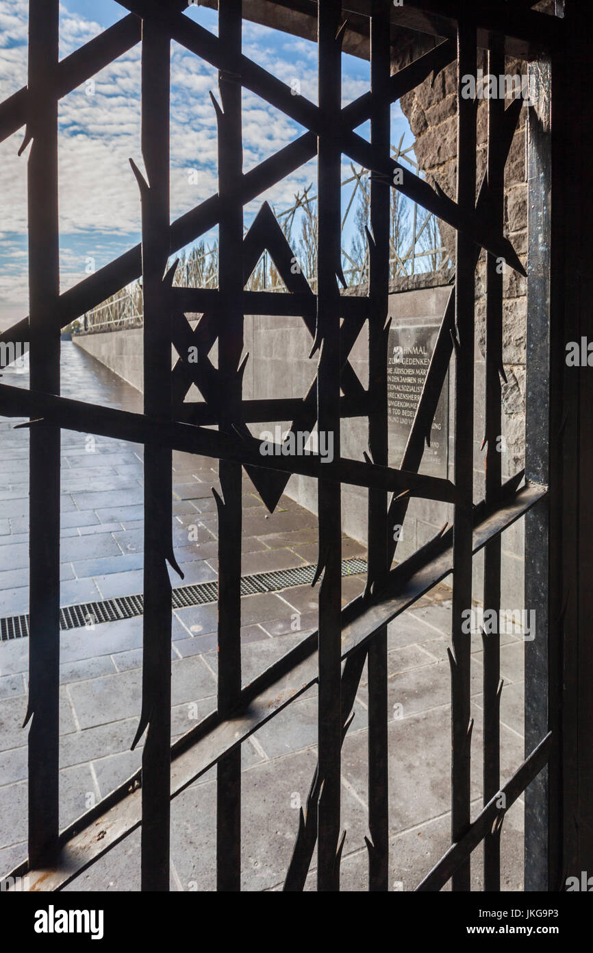 Germany, Bavaria, Munich - Dachau, WW-2 ère camp de concentration Nazi, Memmorial juif construit en 1967 Banque D'Images