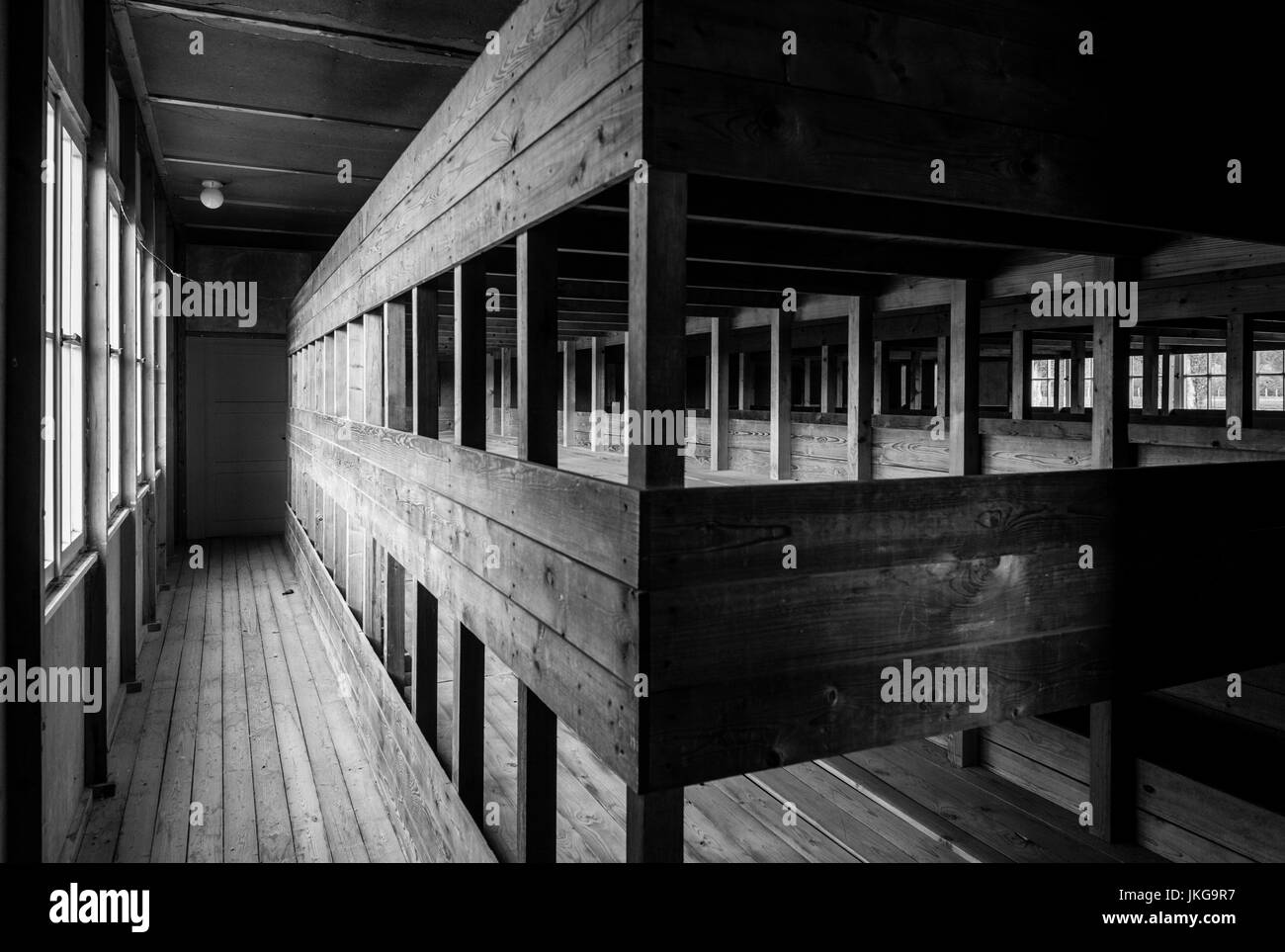 Germany, Bavaria, Munich - Dachau, WW-2 ère camp de concentration nazi, à la caserne, de l'intérieur du bâtiment Banque D'Images
