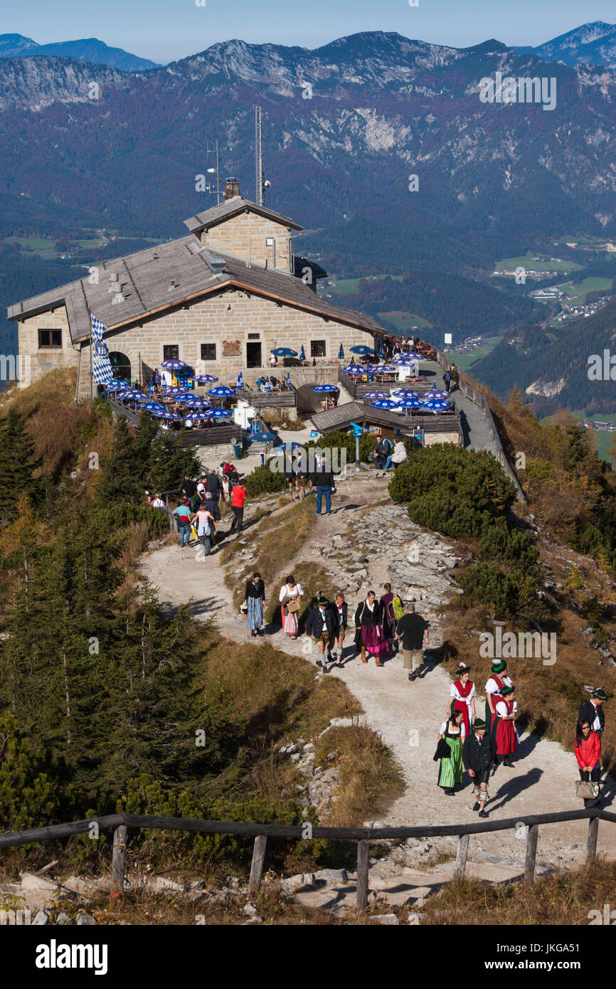 Allemagne, Bavière, Obersalzberg, Kehlsteinhaus, thé maison construite pour Adolf Hitler, le Nid d'Aigle, au sommet de la montagne Kehlstein Banque D'Images
