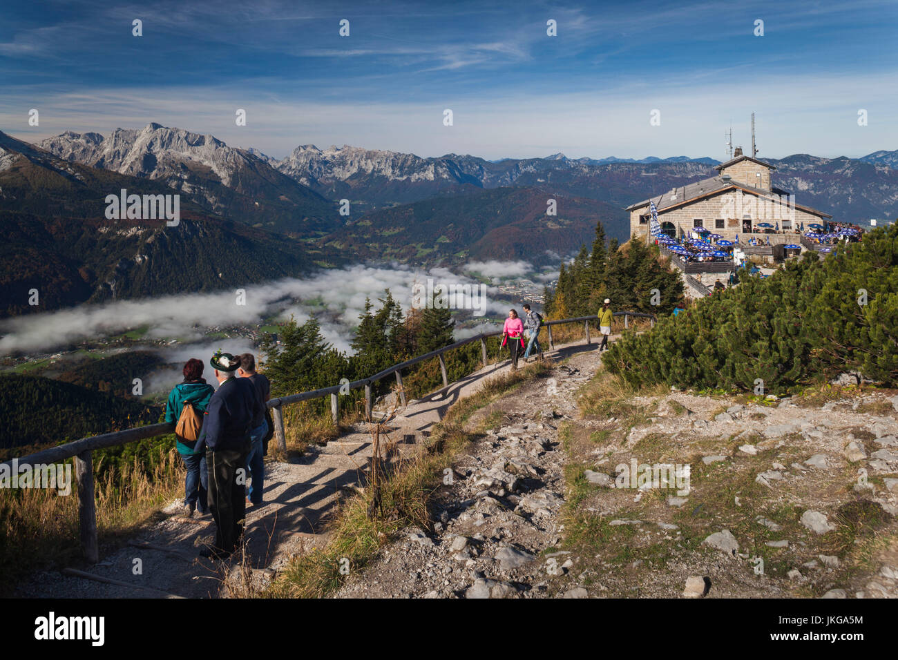 Allemagne, Bavière, Obersalzberg, Kehlsteinhaus, thé maison construite pour Adolf Hitler, le Nid d'Aigle, au sommet de la montagne Kehlstein Banque D'Images