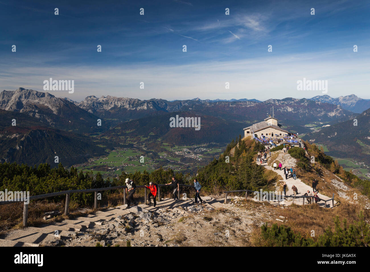 Allemagne, Bavière, Obersalzberg, Kehlsteinhaus, thé maison construite pour Adolf Hitler, le Nid d'Aigle, au sommet de la montagne Kehlstein Banque D'Images