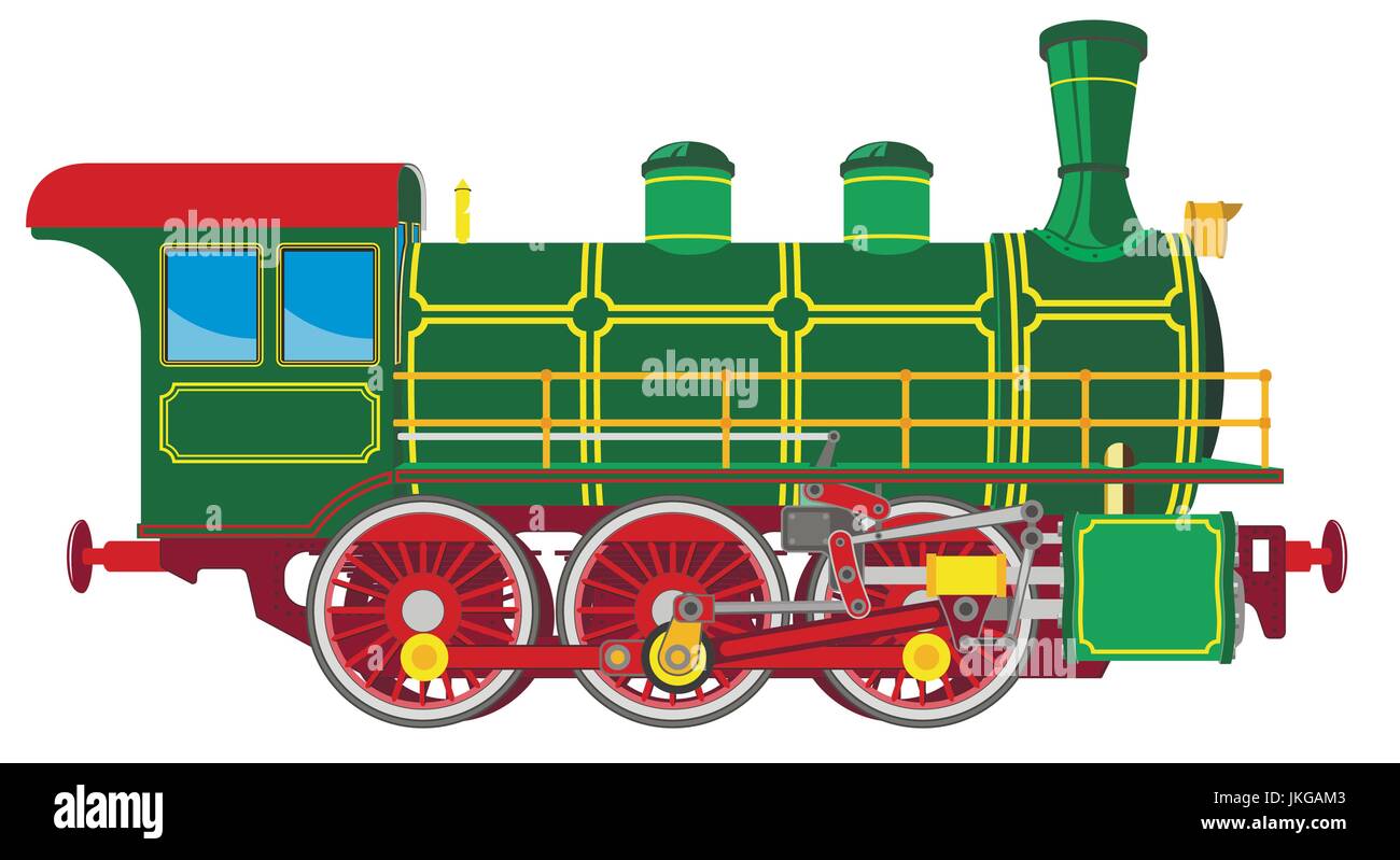 Locomotive à vapeur dessin lumineux Illustration de Vecteur