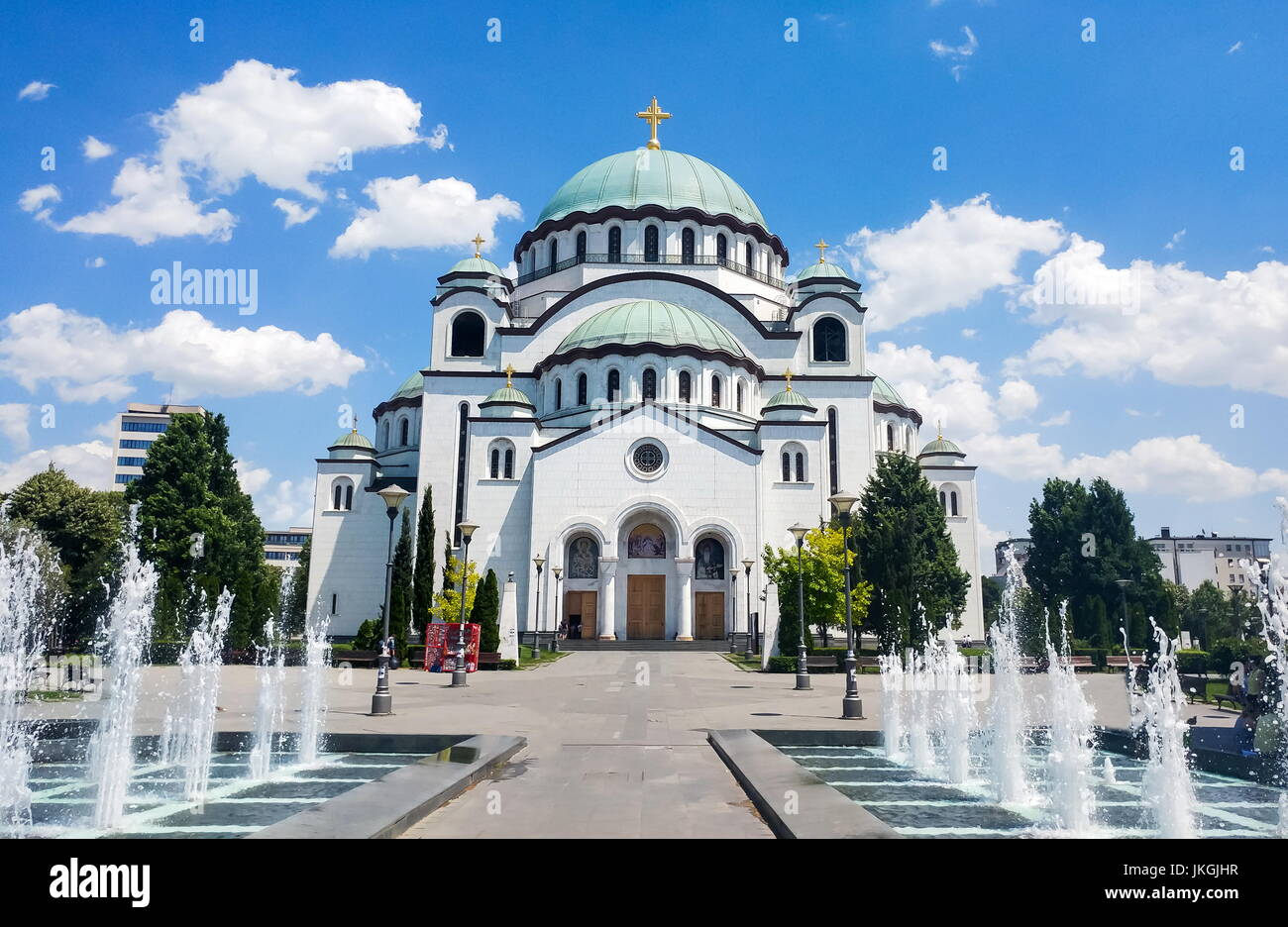 Eglise de Saint Sava à Belgrade, Serbie, l'une des plus grandes églises orthodoxes dans le monde Banque D'Images