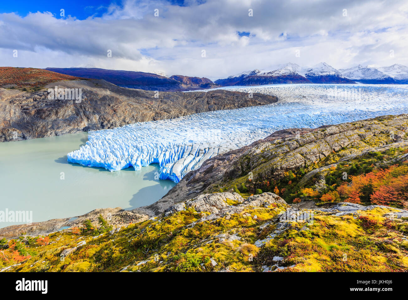 Parc National Torres del Paine, Chili. Glacier Grey. Banque D'Images