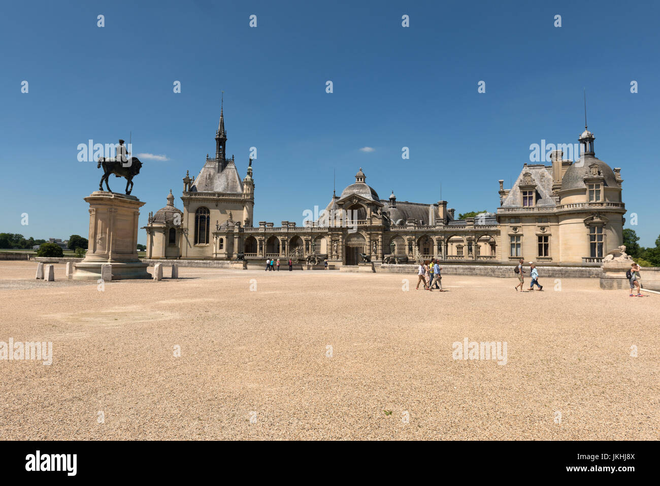 Château de Chantilly parc et jardin avec d'équitation dans le nord de
