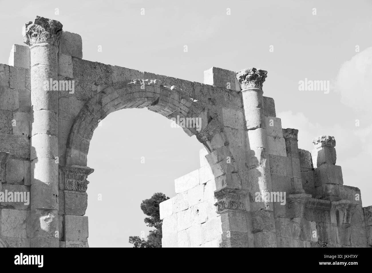 En Jordanie Jerash le site archéologique antique héritage classique pour les touristes Banque D'Images