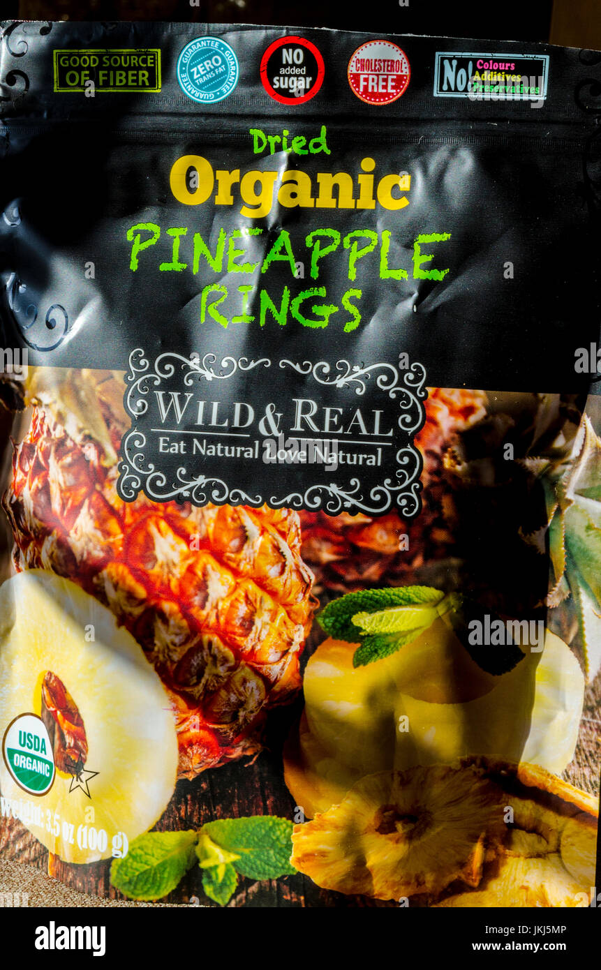 Anneaux Ananas bio Banque D'Images