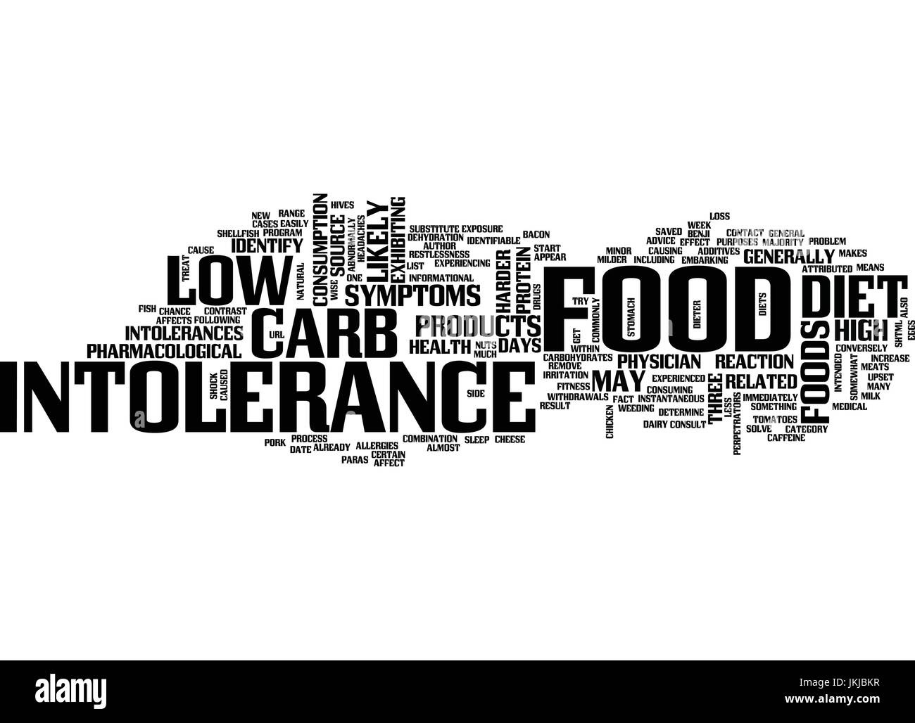 L'INTOLÉRANCE ALIMENTAIRE ET LES BAS RÉGIMES DE CARB de fond de texte