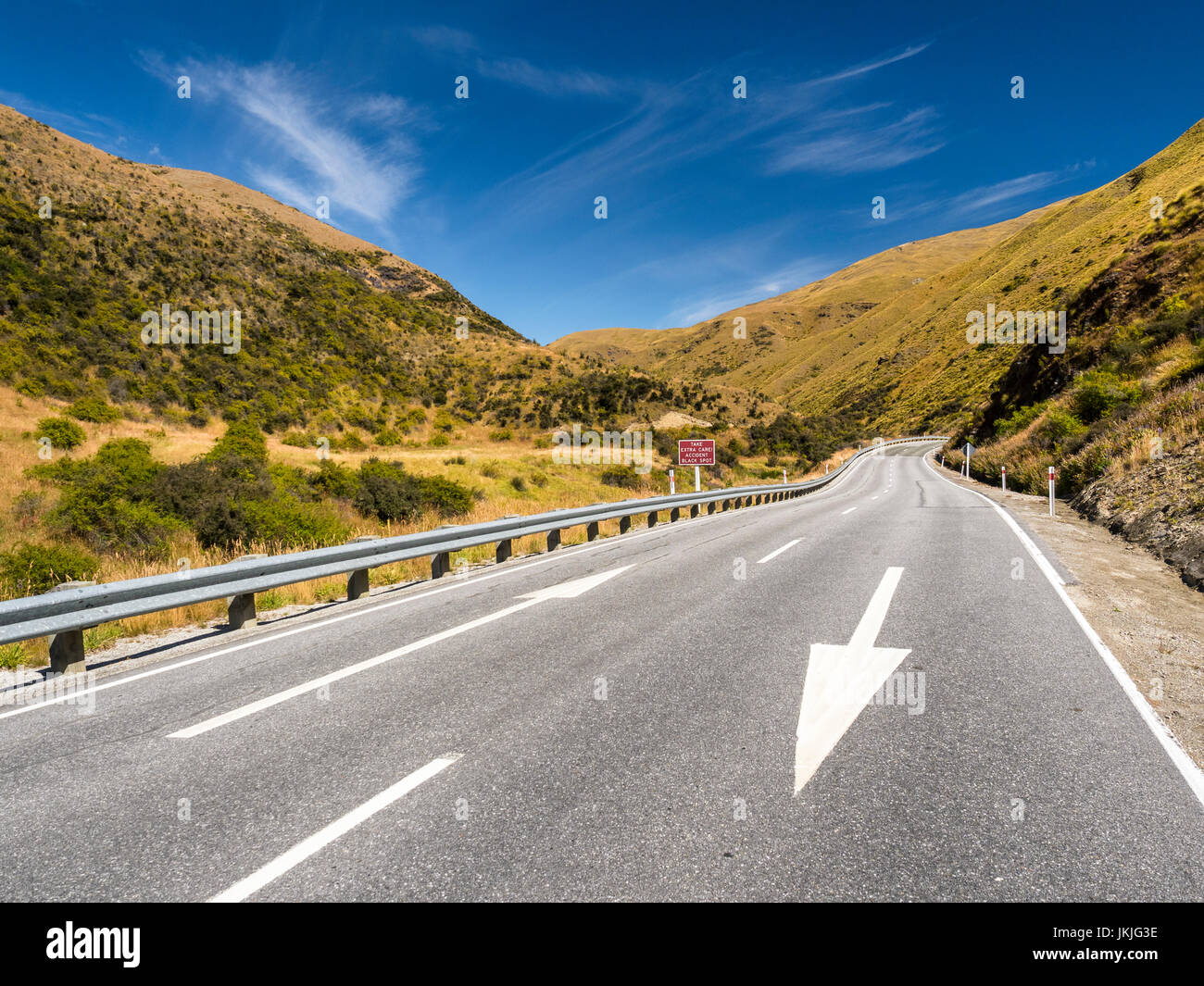 Nouvelle Zélande, île du sud, cadrona range road Banque D'Images