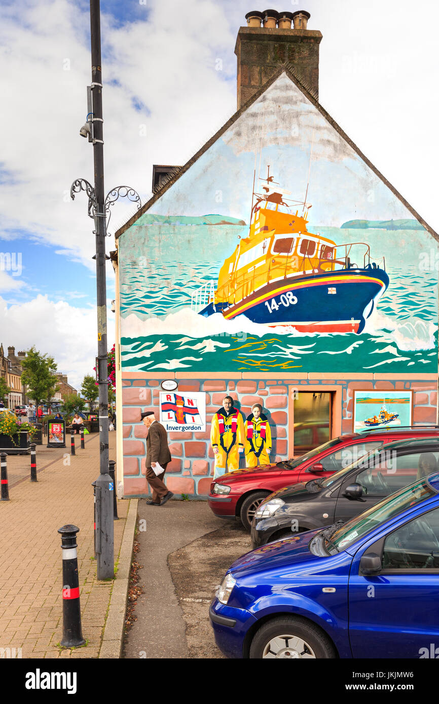 Invergordon Sentier murale : street art à habiliter la communauté urbaine Banque D'Images