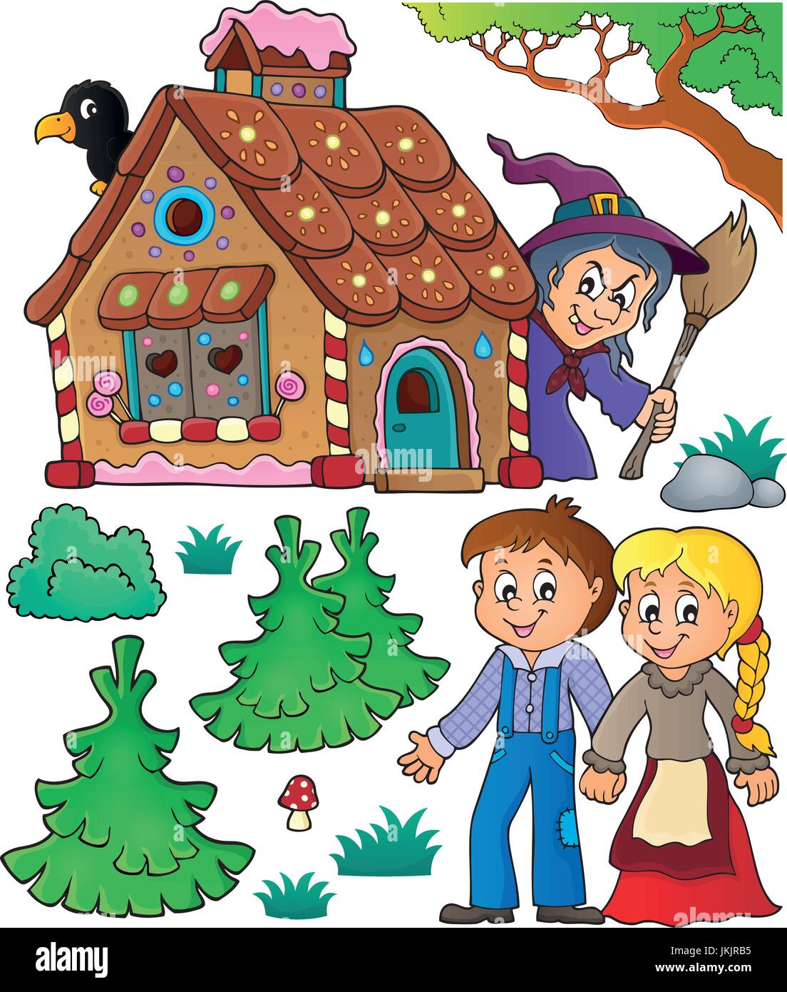 Hansel et Gretel Thème 1 - eps10 vector illustration. Illustration de Vecteur