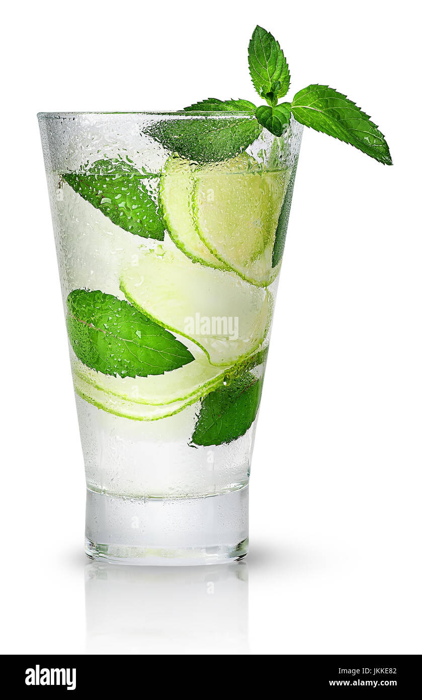 Les mojitos en verre en sueur Banque D'Images