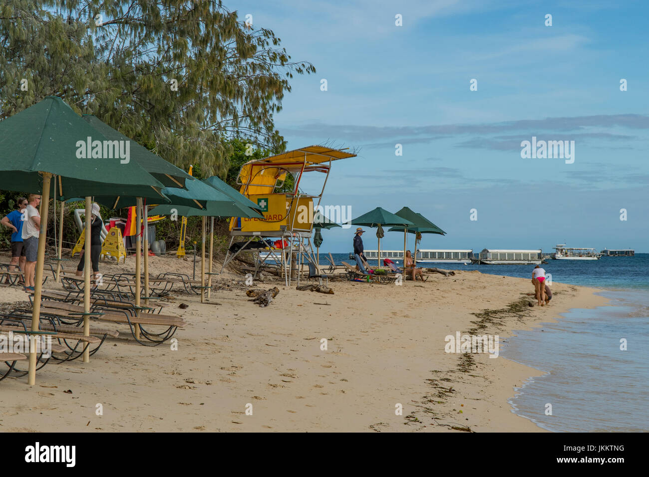 Plage sur l'île Green, Queensland, Australie Banque D'Images