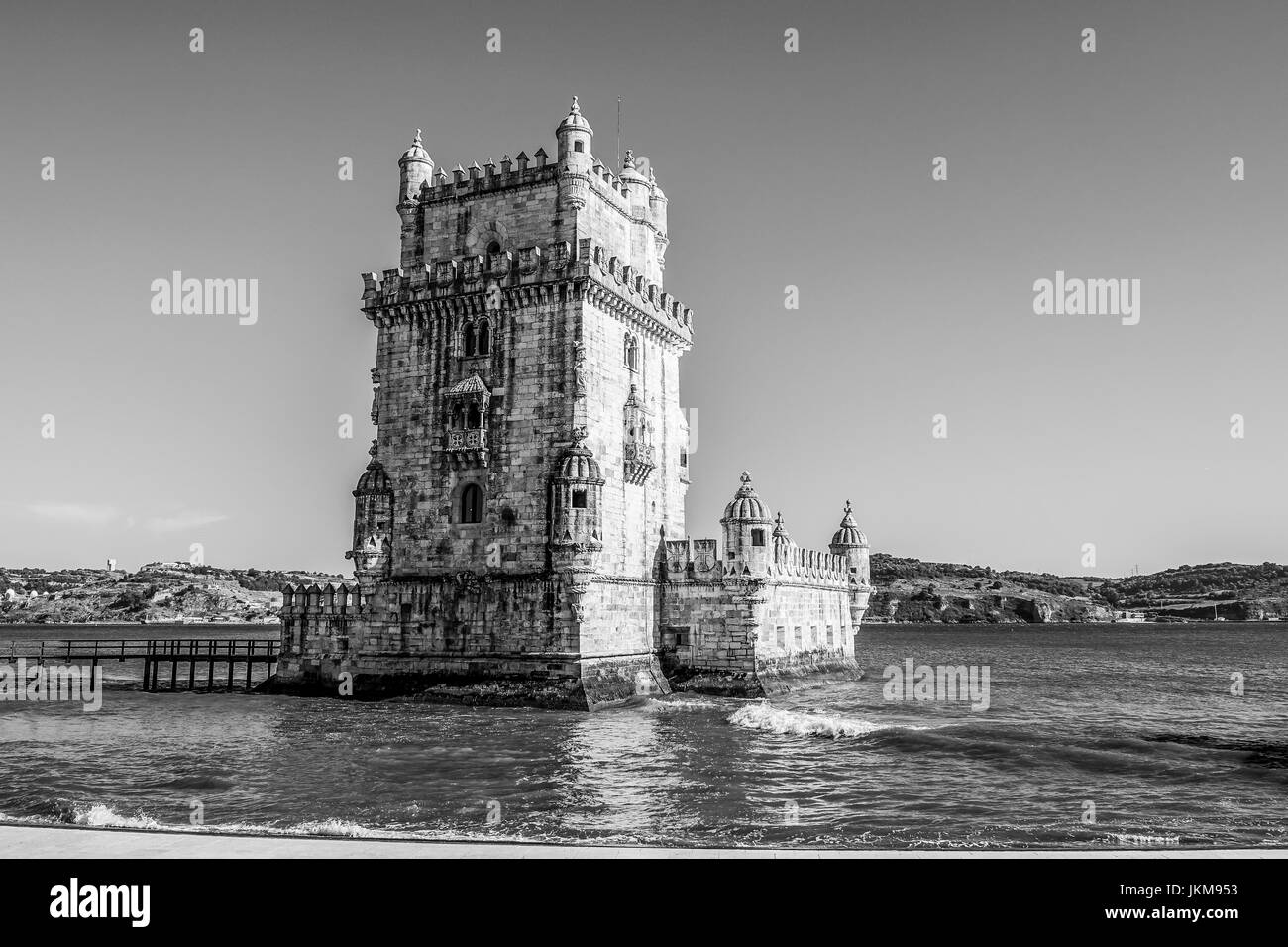 Importante attraction touristique de Lisbonne - La Tour de Belem - LISBONNE, PORTUGAL - 2017 Banque D'Images