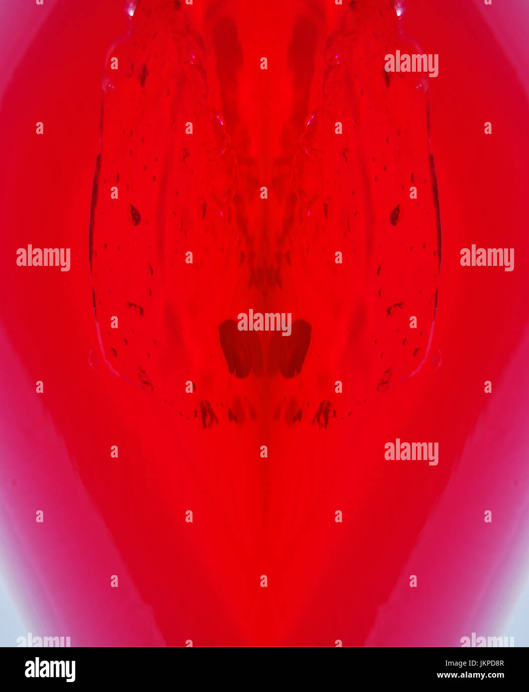 La texture de la gelée rouge, forme de coeur abstrait Banque D'Images