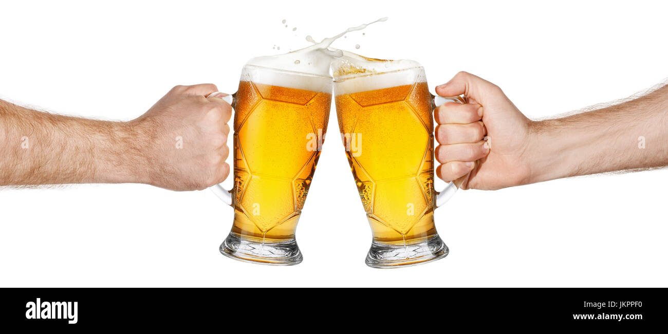 La main de bière, des décisions toast Banque D'Images