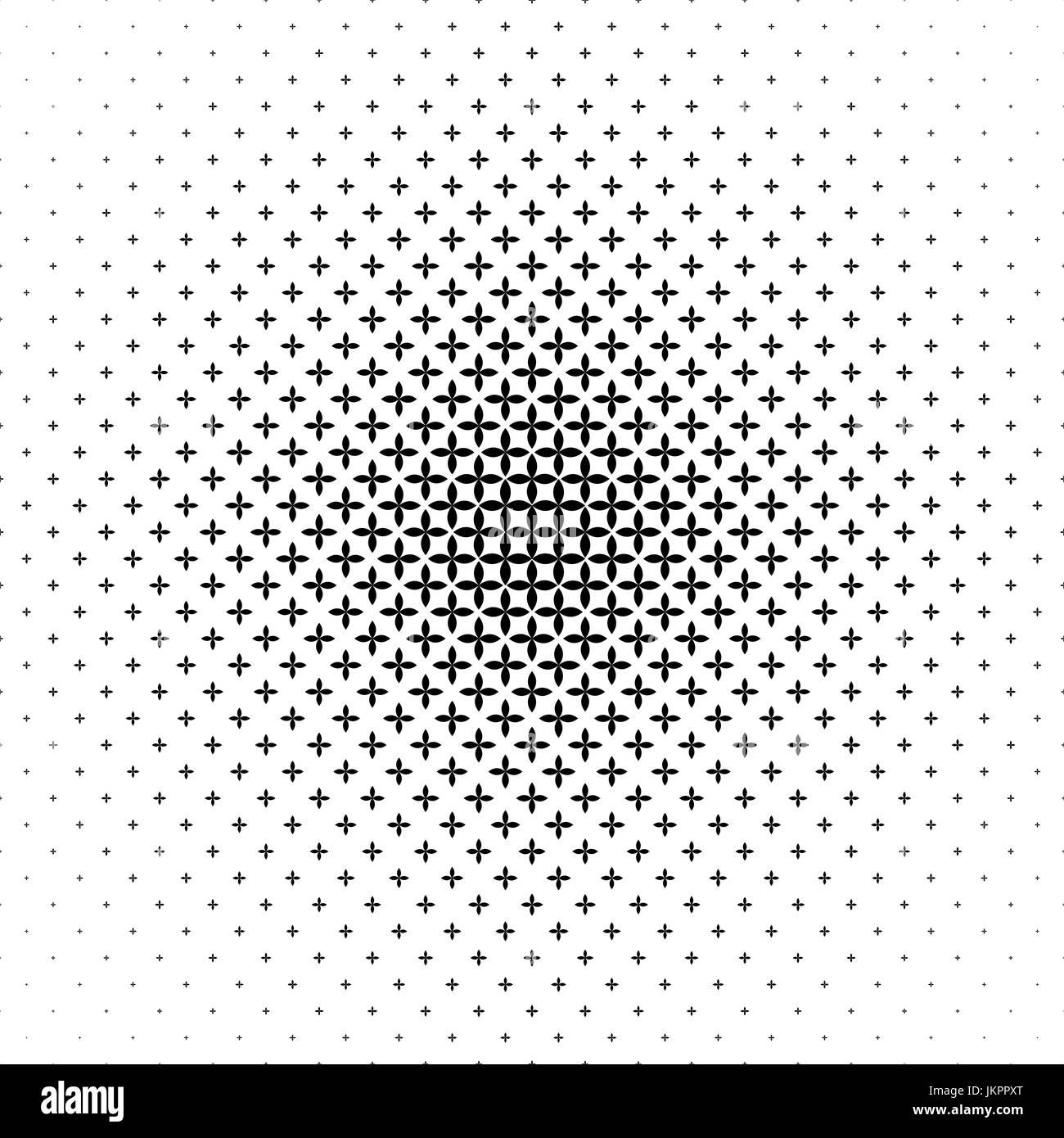 Motif géométrique monochrome - vector background illustration de formes courbes Illustration de Vecteur