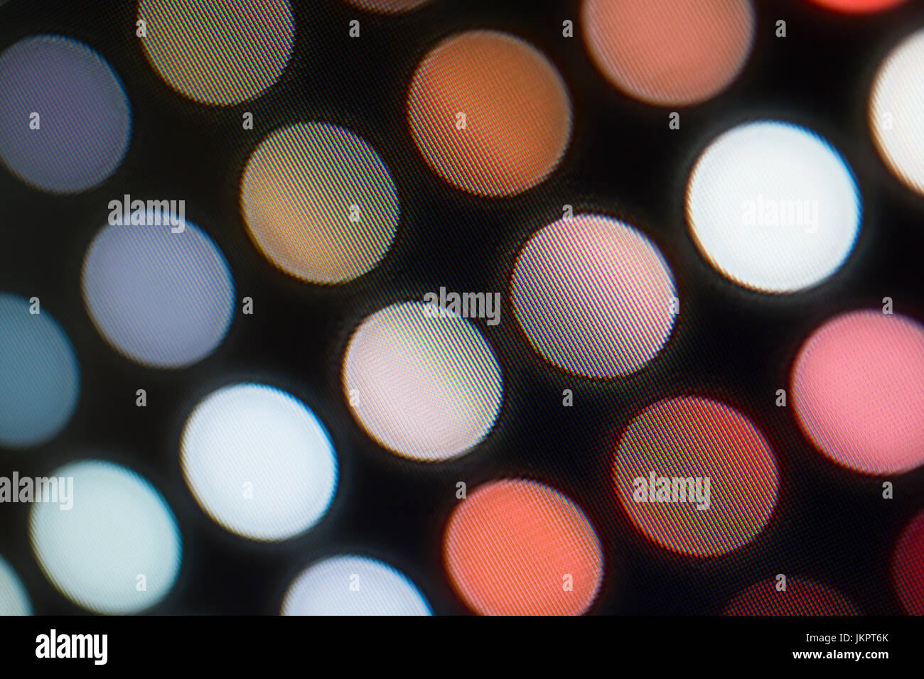 Light Emitting Diodes nacro pour affichage LED. Arrière-plan de l'écran LED numérique Banque D'Images