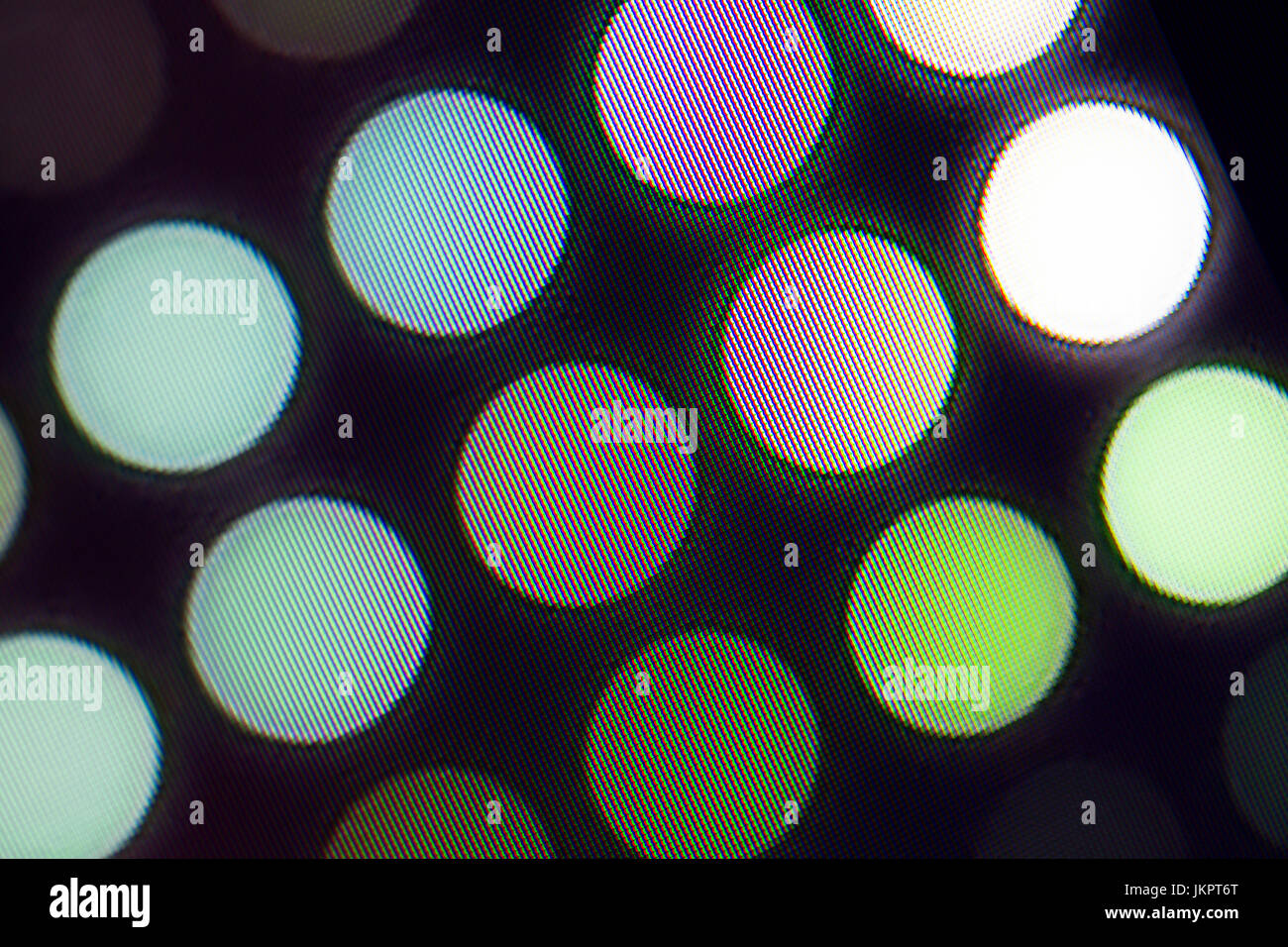 Light Emitting Diodes nacro pour affichage LED. Arrière-plan de l'écran LED numérique Banque D'Images