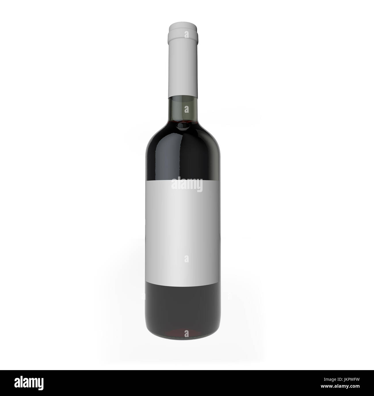 Bouteille De Vin Rouge Isole Avec Etiquette Vierge Photo Stock Alamy