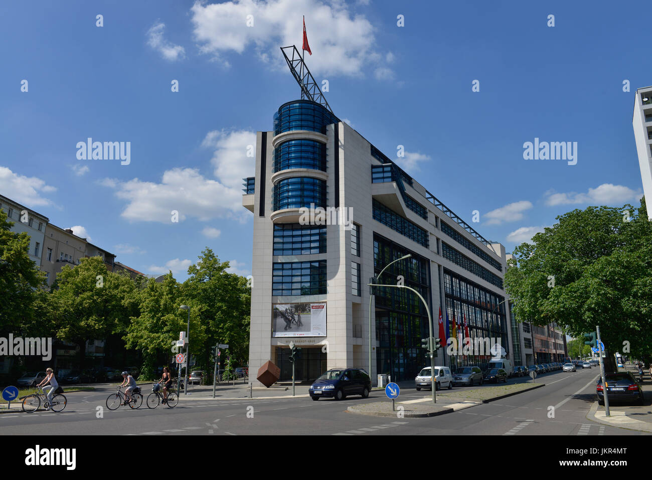 Willy Brandt, maison Wilhelmstrasse, cross montagne, Berlin, Allemagne, Willy-Brandt-Haus, Kreuzberg, Deutschland Banque D'Images