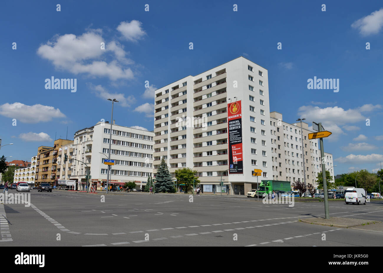 Lieu de l'antenne, pont de montagne, Berlin, Allemagne, Platz der Luftbruecke puis, Kreuzberg, Deutschland Banque D'Images