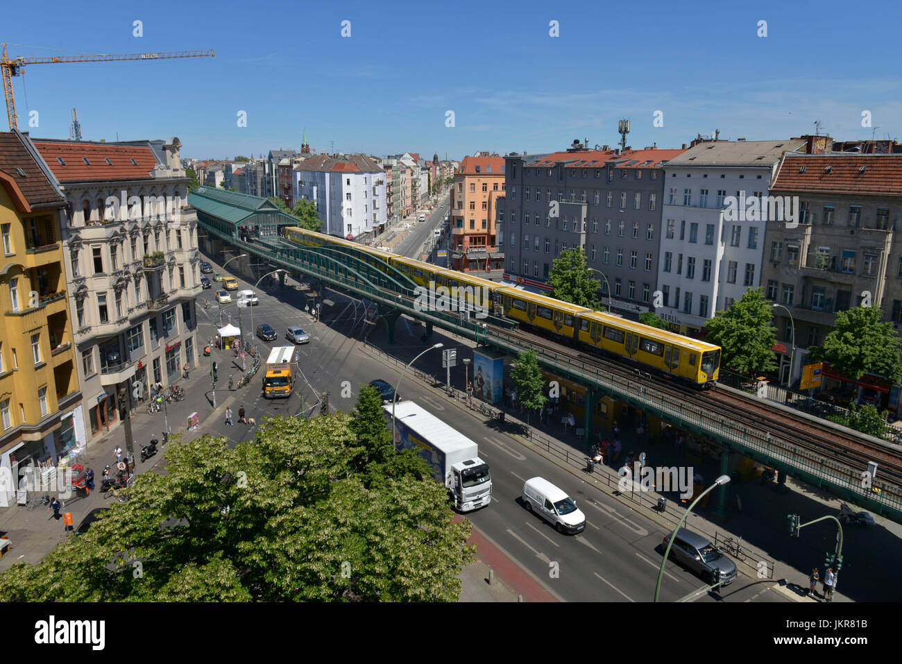 Avenue des marronniers, Schoenhauser avenue, Prenzlauer montagne, Pankow, Berlin, Allemagne, Kastanienallee, Schoenhauser Allee, Prenzlauer Berg, Deutschland Banque D'Images