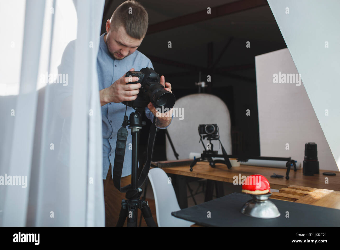 Photographier en studio photographe alimentaire Banque D'Images