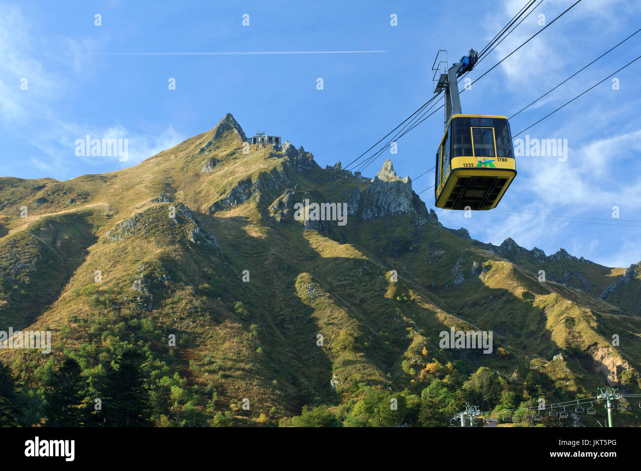 France, Puy-de-Dôme (63), Le Mont-Dore, téléphérique vers le sommet du Sancy // France, Puy de Dome, téléphérique vers le sommet du Sancy Banque D'Images