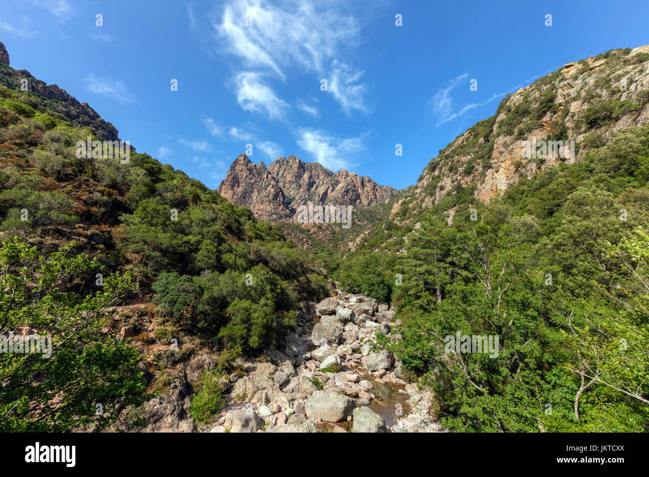 Les gorges de Spelunca, Ota, Corse, France Banque D'Images