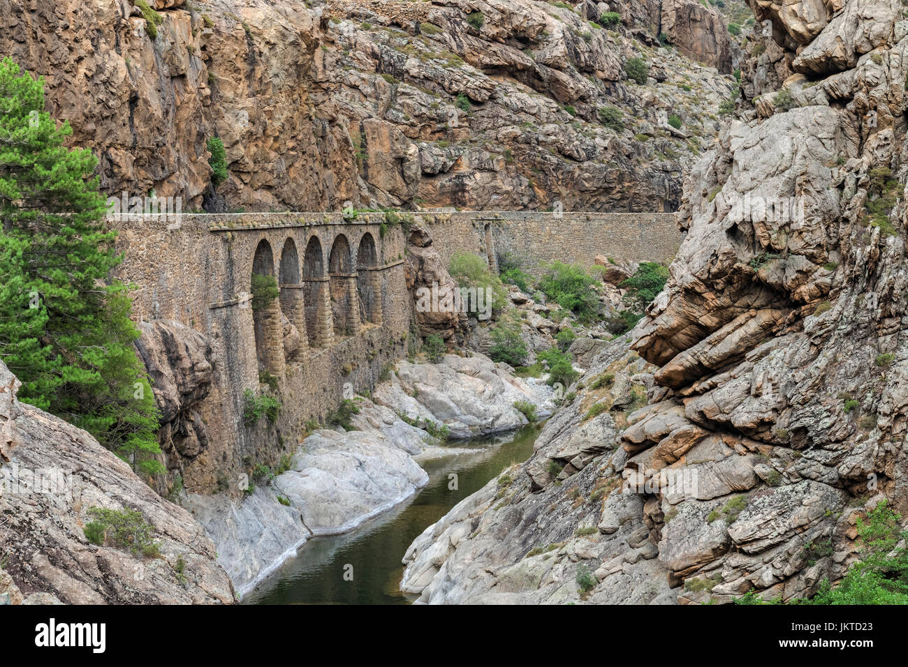 Scala di Santa Regina, Golo, Calacuccia, Corse, France Banque D'Images