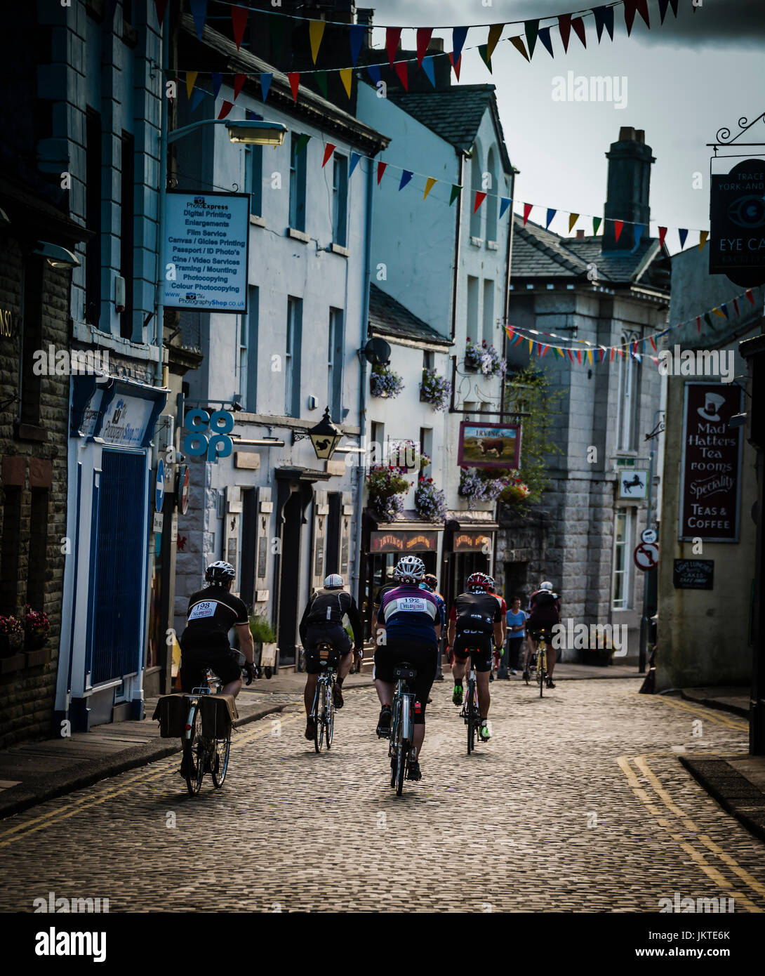 Événement vélo vintage en Cumbria, basé à Ulverston. Banque D'Images