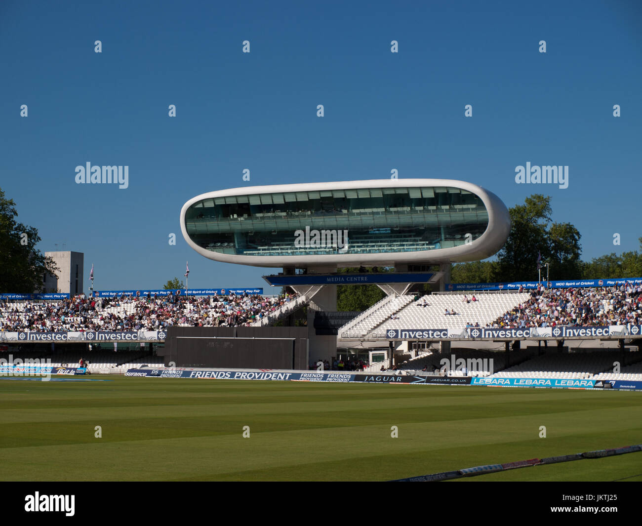 Centre de presse à Lord's Cricket Ground (aka iMac dans le ciel) Banque D'Images