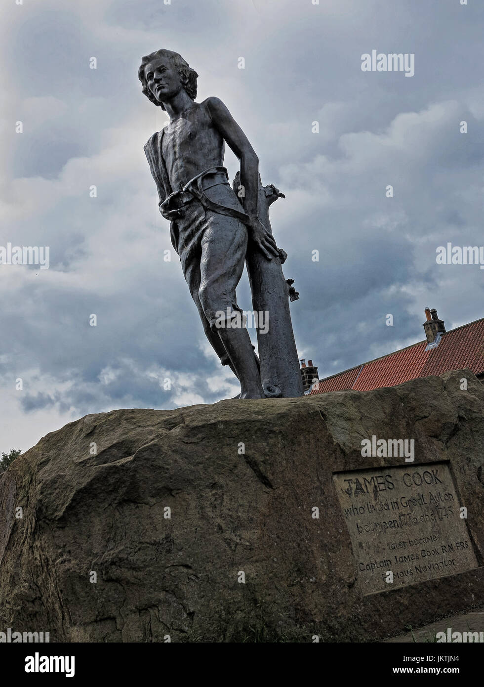 James Cook monument à grande Ayton Banque D'Images