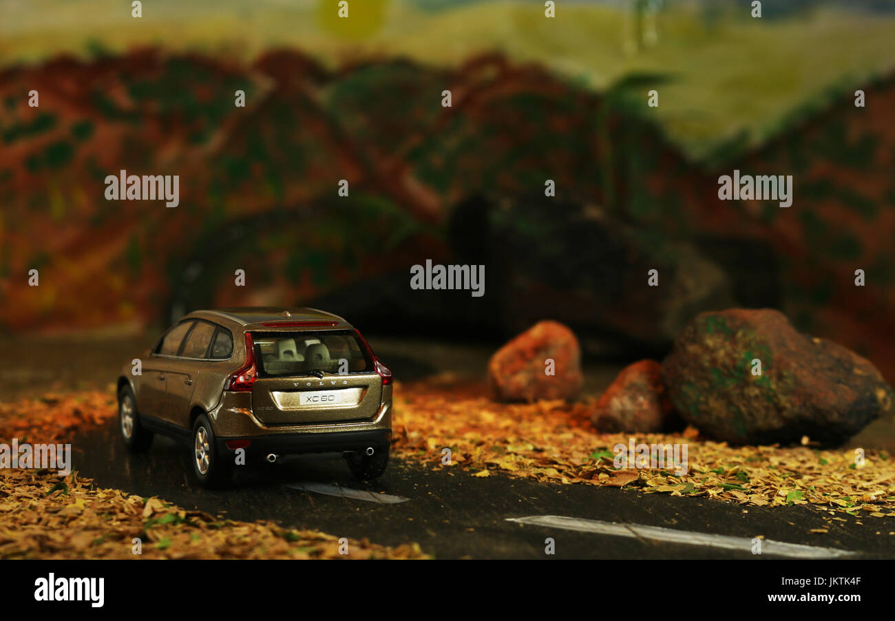 Soyez prêt pour l'aventure (voitures miniatures) Banque D'Images