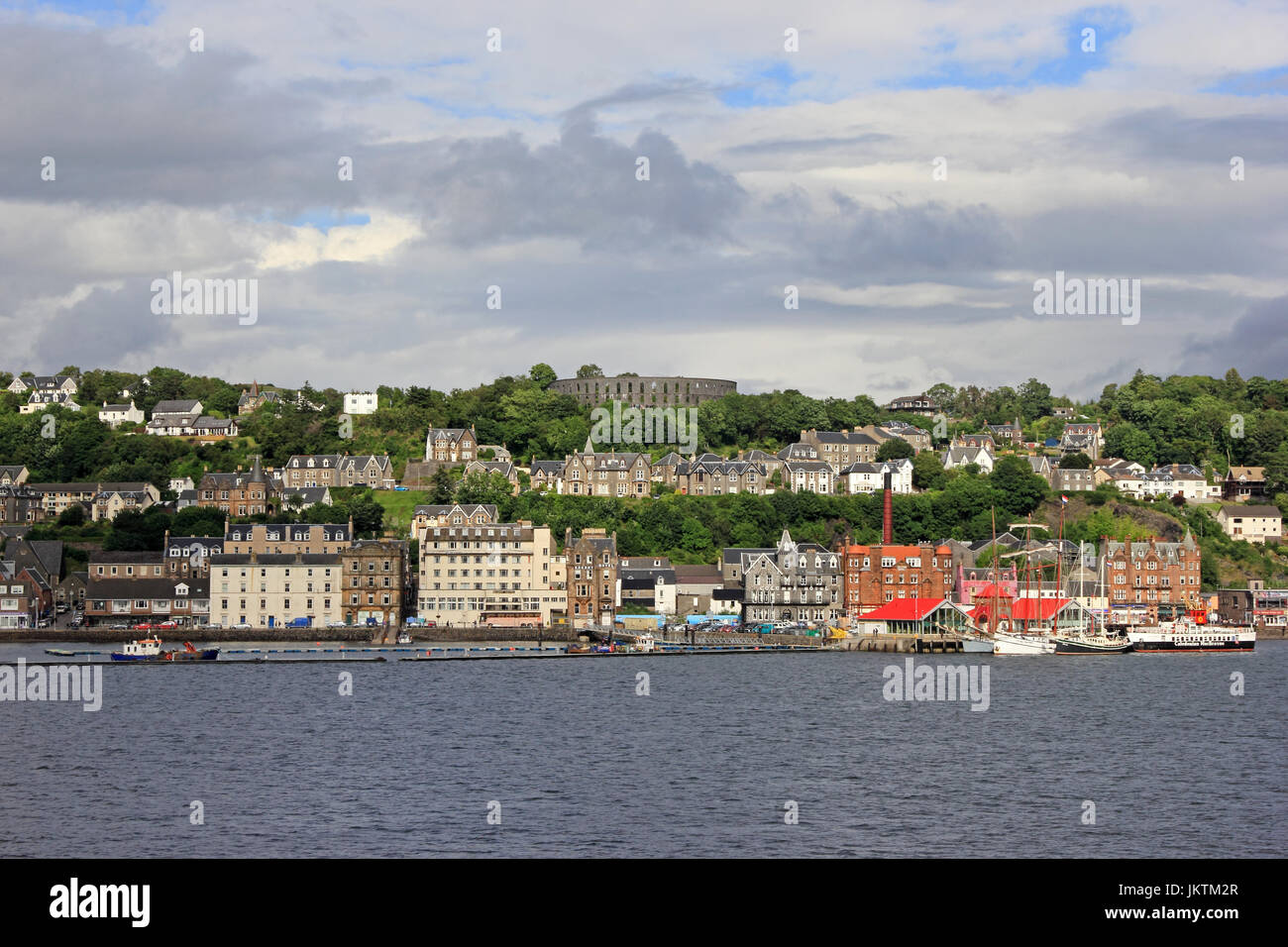 Au bord de l'Oban avec McCraigs sur Tower Hill Batterie Banque D'Images