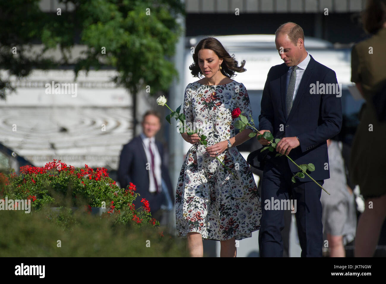 Le prince William duc de Cambridge et Catherine duchesse de Cambridge pendant leur visite à Gdansk, Pologne 18 juillet 2017 © Wojciech Strozyk / Alamy Stock Banque D'Images