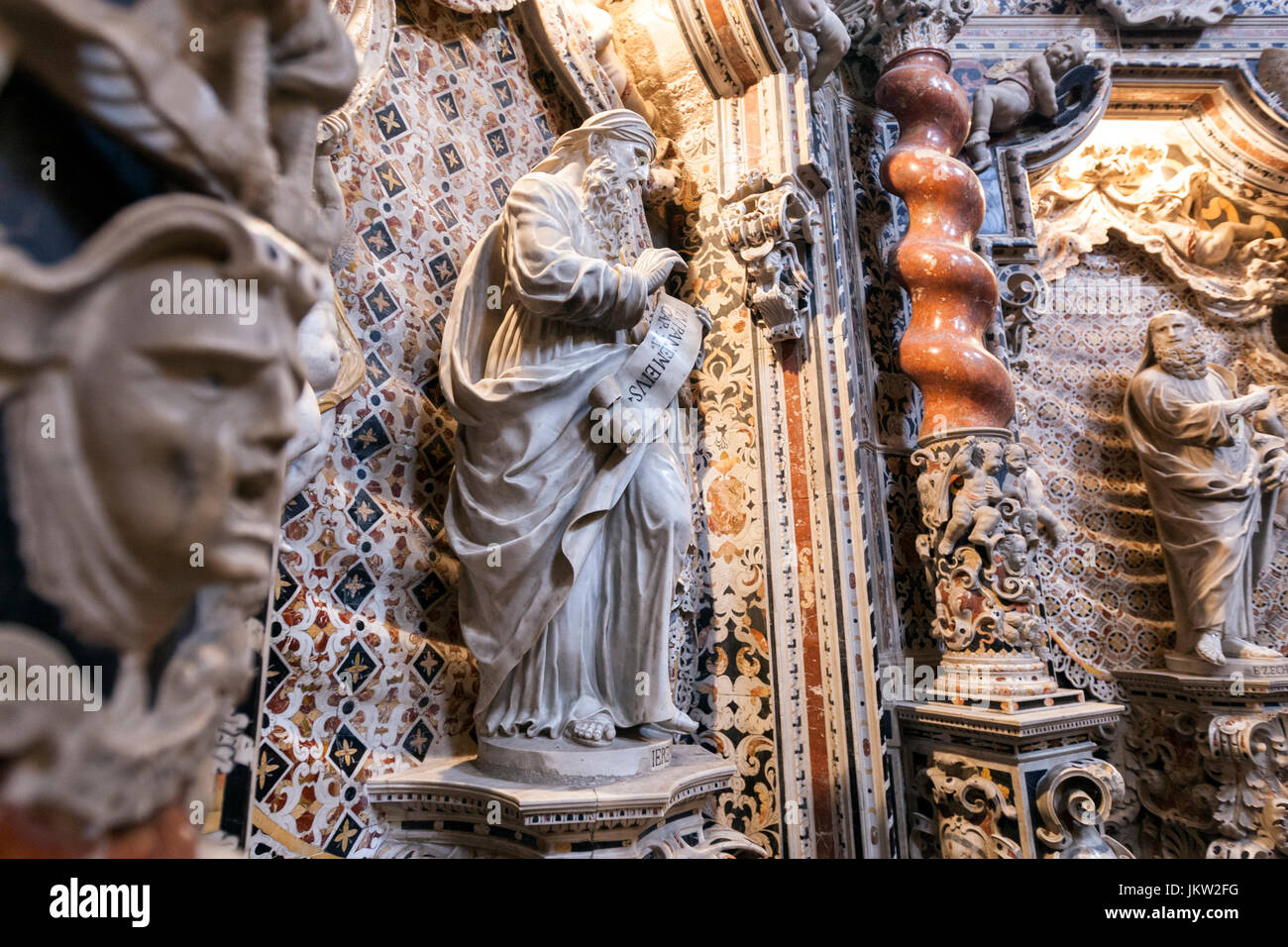 Cappella del Crocifisso, chapelle du Crucifix style baroque sicilien, Monreale Duomo, de la Cappella del SS Crocifisso, Sicly, Italie Banque D'Images