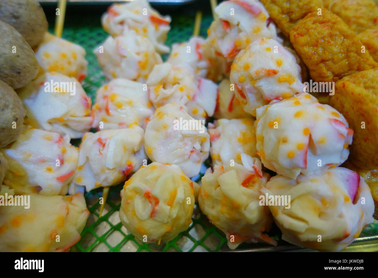 De délicieux aliments de rue dans les rues de l'Asie, Hong Kong, Chine. Banque D'Images