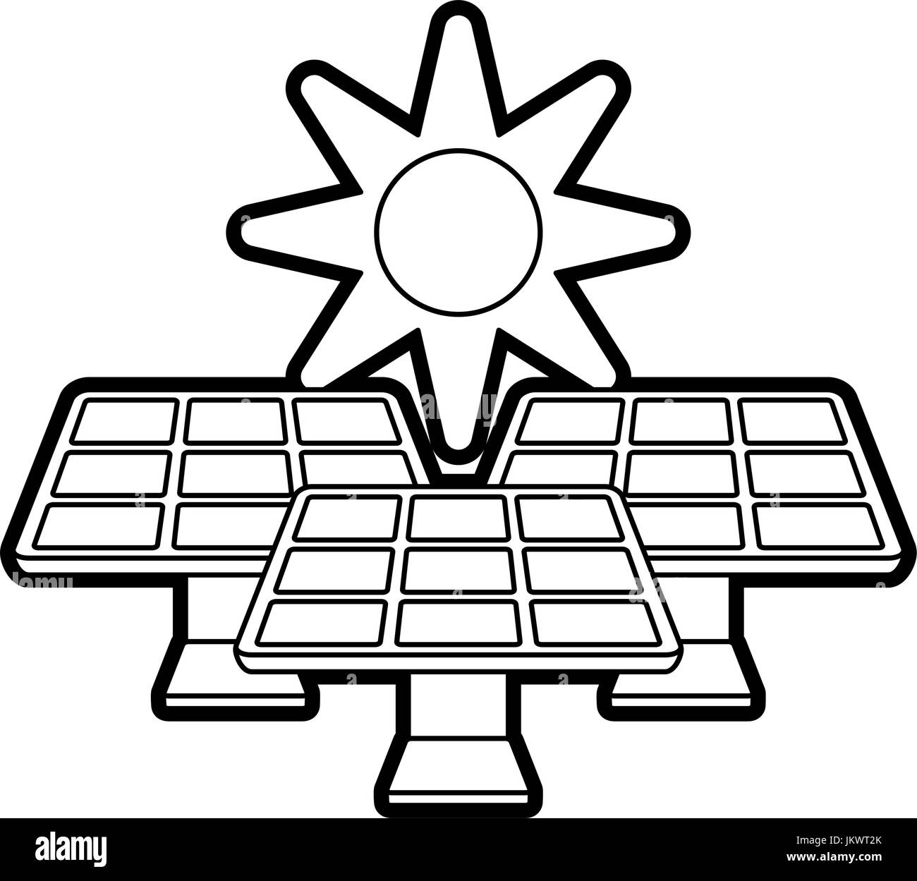 L'innovation en matière d'énergie solaire Illustration de Vecteur