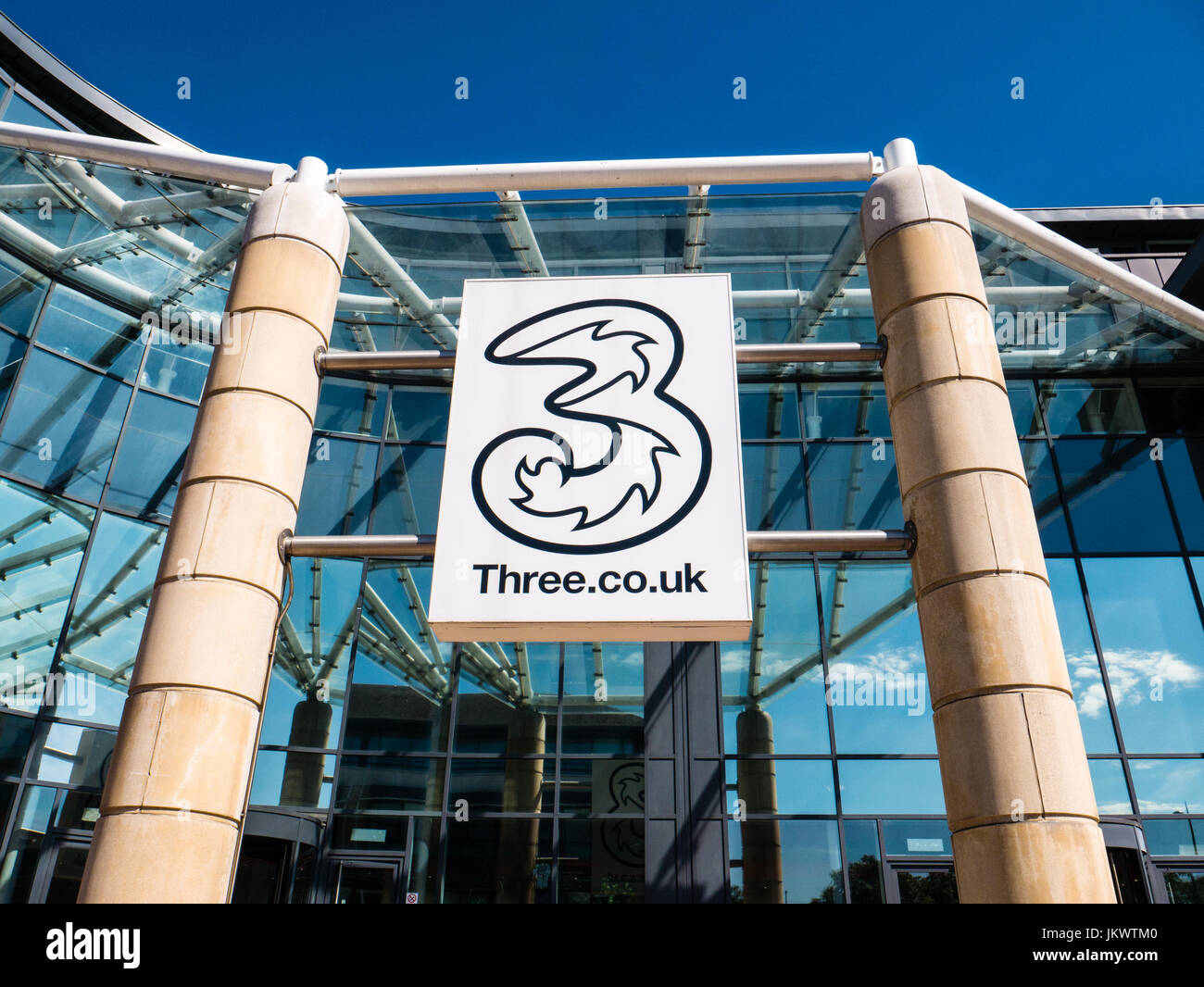 Trois UK Siège social, Maidenhead, Berkshire, Angleterre Banque D'Images