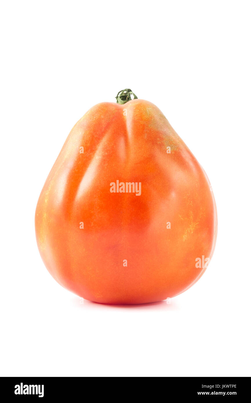 Tomates Beefsteak sur fond blanc Banque D'Images