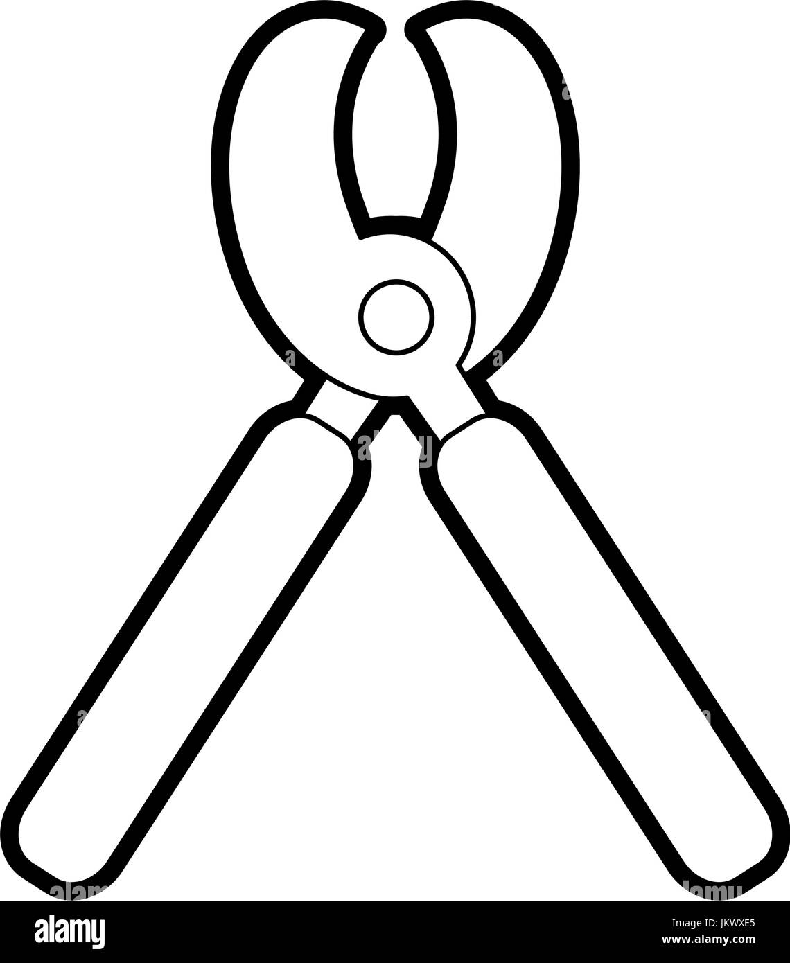 Outil de jardinage sécateur droit Illustration de Vecteur