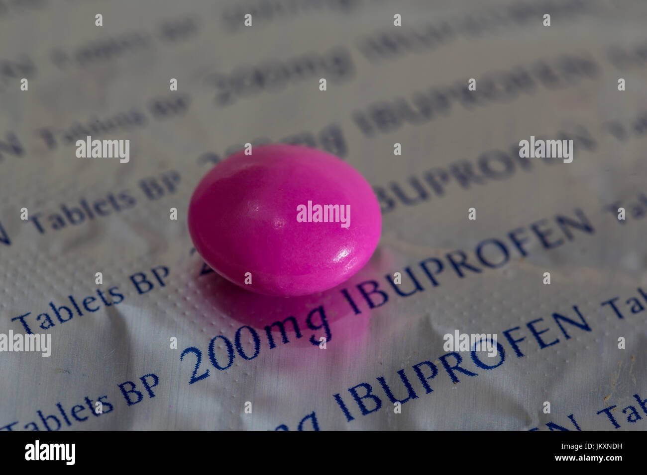 Le soulagement de douleur d'ibuprofène comprimés. Banque D'Images